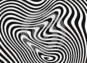 Abstract wavy pattern of lines. Trendy vector background.