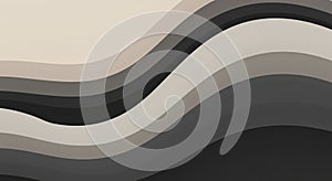 Abstract wavy pattern with overlapping layers in neutral tones, ranging from light