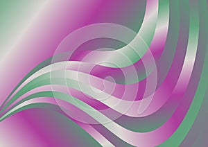 Abstract Wavy Pink Beige And Green Gradient Background Beautiful elegant Illustration