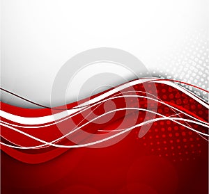 Abstract wavy red background