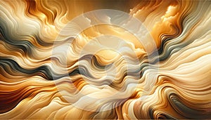 Abstract Wavy Sandscape in Earth Tones photo