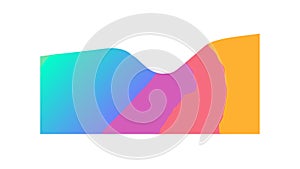 Abstract Wavy Shape with Smooth Multi-Color Gradient, vector design Generative AI