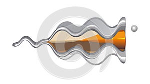 Abstract Wavy Shapes Gradient Dynamic Vector Art, vector design Generative AI