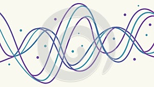 Abstract Wavy Sound Waves Audio Visualization, vector design Generative AI