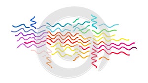 Abstract Wavy Zigzag Lines - Dynamic Colorful Pattern, vector design Generative AI