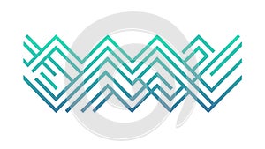 Abstract Wavy Zigzag Lines Dynamic Geometric Pattern, vector design Generative AI