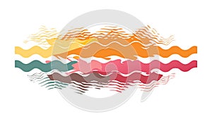 Abstract Wavy Zigzag Lines Vector, Dynamic Striped Pattern, vector design Generative AI