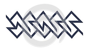 Abstract Wavy Zigzag Pattern for Dynamic Backgrounds, vector design Generative AI