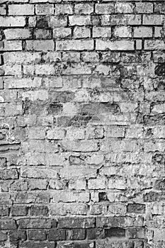 Abstract weathered texture stained old stucco light gray and aged paint white brick wall background in rural room