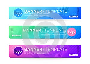 Abstract Web banner design background or header Templates. Fluid gradient shapes composition with colorful bright colors