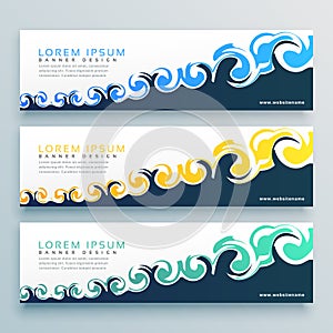 Abstract web banner design with swirl effect