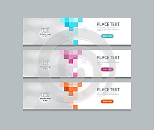 Abstract web banner design template backgrounds