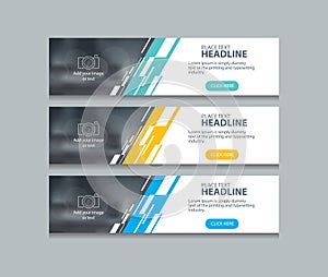 Abstract web banner design template backgrounds