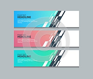 Abstract web banner design template backgrounds