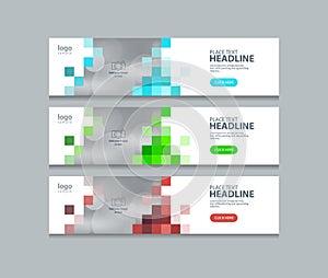 Abstract web banner design template backgrounds