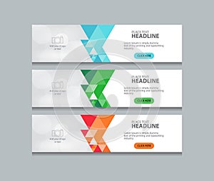 Abstract web banner design template backgrounds