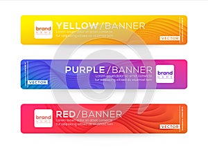 Abstract web banner or header design templates. gradient background with colorful vivid colors