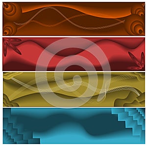 Abstract web banners