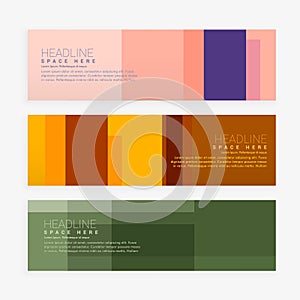 Abstract web banners set