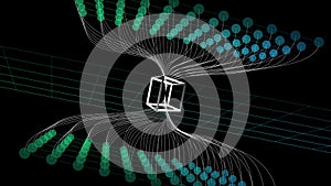 Abstract web blockchain background. Concept digital technology network. Vector Illustration