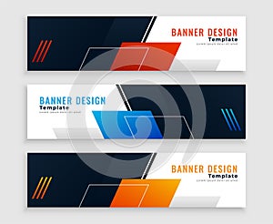 Abstract web business banners or headers set