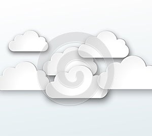 Abstract web design background with clouds.