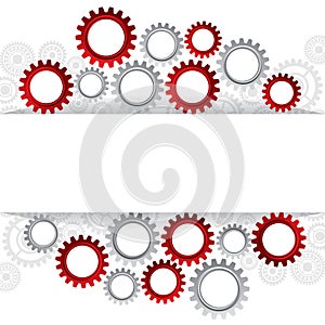 Abstract web design with copy space in cog wheel