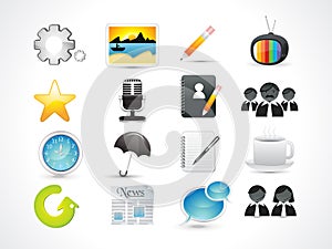 Abstract web icon set