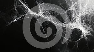 Abstract web-like structure, intricate patterns, dark background