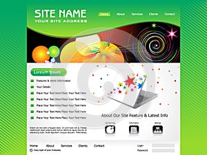 Abstract web template