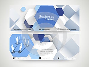 Abstract website header or banner set for business.