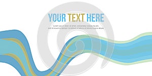 Abstract website header blue wave style