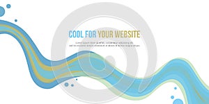 Abstract website header wave style collection stock