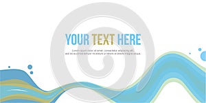 Abstract website header wave style stock