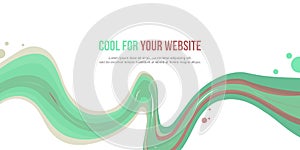 Abstract website header wave style