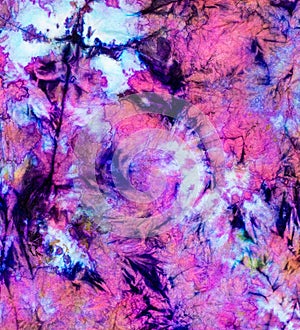 Abstract weeds. Coloured ink blotch patterns.