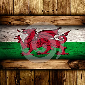 Abstract Welsh flag.