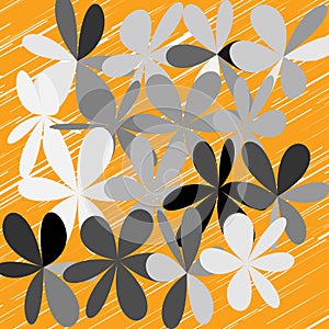 Abstract Whimsical Flower Background