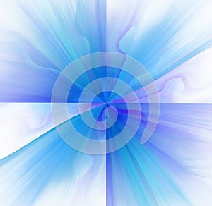 Abstract white background with blue or turquoise color flower