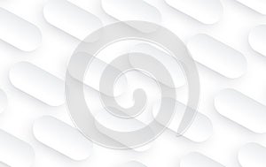 Abstract white background with 3D oval shapes pattern