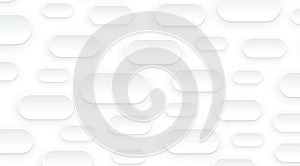Abstract white background with 3D oval shapes pattern