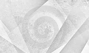 Abstract white background design with modern angles and layer shapes with gray grunge texture