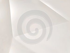 Abstract white background with geometric shape and lights refection