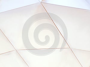 Abstract white background with geometric shape and lights refection