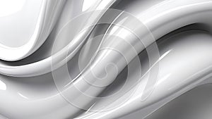 Abstract white background, soft, elegant waves in shades of blue and gray, smooth curves and lines