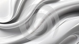 Abstract white background, soft, elegant waves in shades of blue and gray, smooth curves and lines