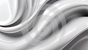 Abstract white background, soft, elegant waves in shades of blue and gray, smooth curves and lines