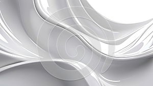 Abstract white background, soft, elegant waves in shades of blue and gray, smooth curves and lines