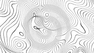 Abstract white and black cartographic lines background. photo