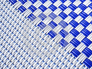 Abstract white and blue rattan pattern background..